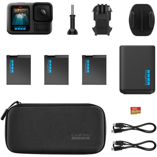 GoPro HERO13 Black Raz&amp;scaron;irjen paket z dodatno energijo Akcijska kamera Slike