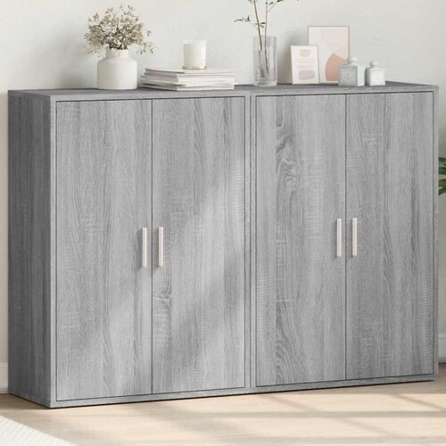  Komoda 2 kom boja hrasta sonome 60x31x84 cm konstruiranog drva Slike