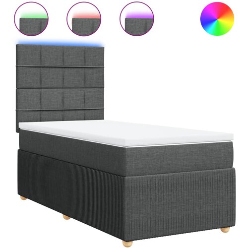 Maison Chic Box spring postelja - Vzmetna postelja z vzmetnico temno siva 100x200 cm blago SL4741, (21905740) Cene