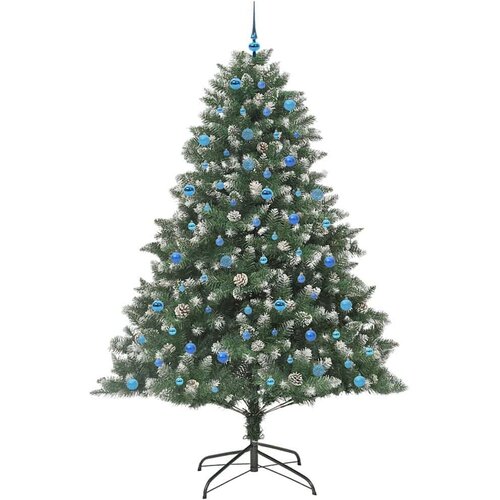 VidaXL Umjetno božićno drvce s stalakom Zelena 160 x 160 x 240 cm Slike