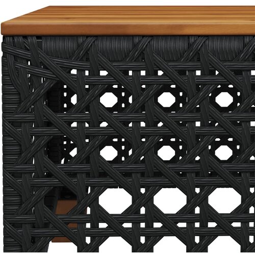  6-dijelni set vrtnih sofa s jastucima crni od poliratana Crna 55 x 55 x 36 cm Slike