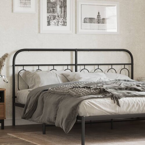 vidaXL Metalno uzglavlje crno 183 cm Cijene