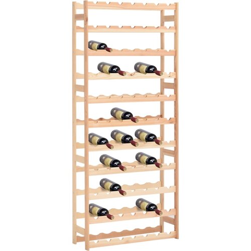 VidaXL Stojalo za vino za 77 steklenic borovina, (20622695) Slike
