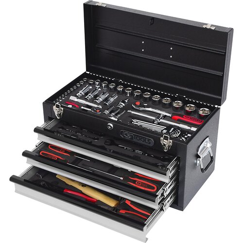Ks Tools Komplet univerzalnega orodja 1/4'' + 1/2'' CHROMEplus, GEAR, 99 kosov, Flank Traction Cene