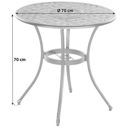 Gardenson Vrtna Miza Tisch, Aluminij, S Posodo Za Led Slike
