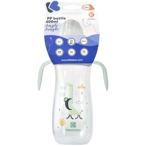 Kikka Boo fla&amp;scaron;ica PP Jingle Jungle 400ml mint ( KKB22135 ) Slike
