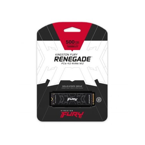 Kingston SSD 500GB NVMe M.2Fury Renegade, PCIe 4.0R/W : 7300/3900MB/s Slike