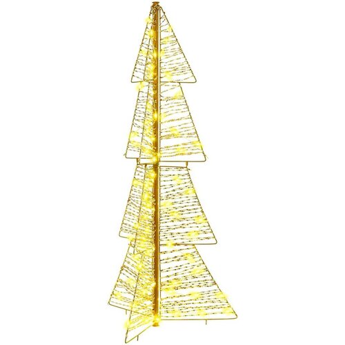 vidaXL Božično drevo med 100 LED Toplo bela 120 cm PET Cene