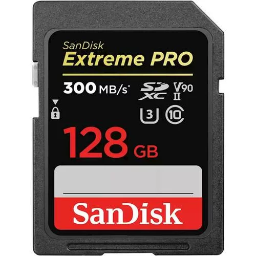 Sandisk SDXC 128GB EXTREME PRO, 300/260MB/s, UHS-II Speed Class 3 (U3) SDSDXDK-128G-GN4IN