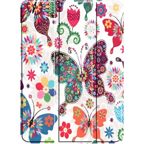 NIKCORP Ovitek za iPad Air 4 / 5 10.9, za&amp;scaron;čitni etui s funkcijo bujenja, motiv metuljev in cvetja, umetno usnje, belo-barven, (5000138982) Slike