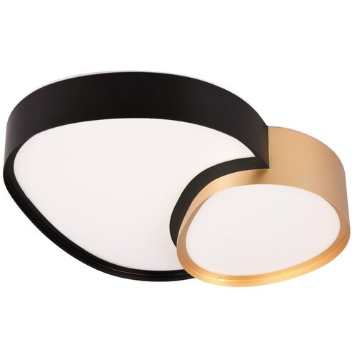 Tri O črna/zlata led stropna svetilka 36x43.5 cm rise – Cene