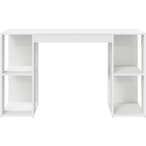  Stol s policom Bijelo 130 x 50.5 x 75 cm Konstruirano drvo Slike