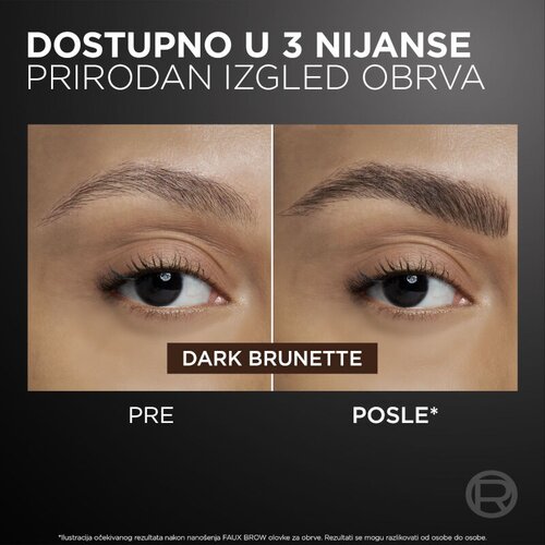 L&amp;acute;Or&amp;eacute;al Paris Infaillible Faux Broway tekoče črtalo za obrvi odtenek Dark Bruentte 1 ml Slike