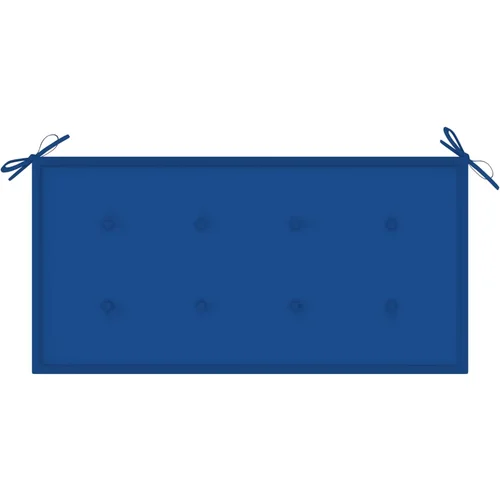 Jastuk za vrtnu klupu kraljevski plavi 100x50x4 cm od tkanine
