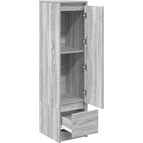 VidaXL Visoka omara siva sonoma 29,5x34x119,5 cm inženirski les Slike