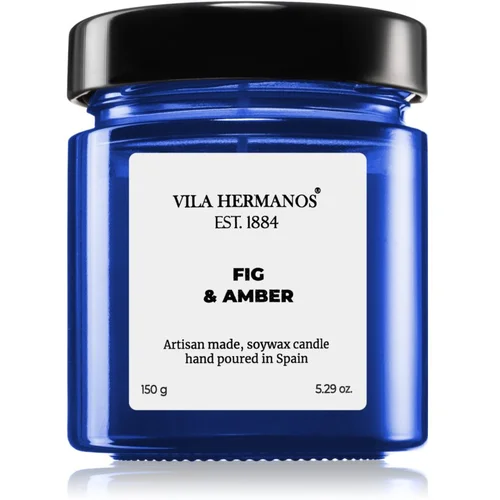 Vila Hermanos Apothecary Cobalt Blue Fig & Amber dišeča sveča 150 g