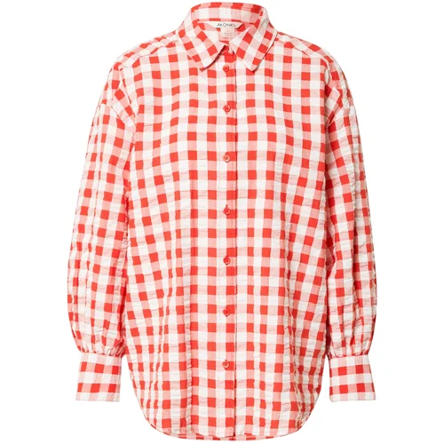 Monki Bluza oranžno rdeča / bela