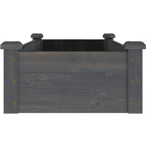  Povi&amp;scaron;ena vrtna gredica s oblogom siva 120x45x25 cm od jelovine Slike
