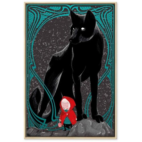  Slika - Red Riding Hood (1 Part) Vertical 80x120 U prirodnom drvenom okviru Slike
