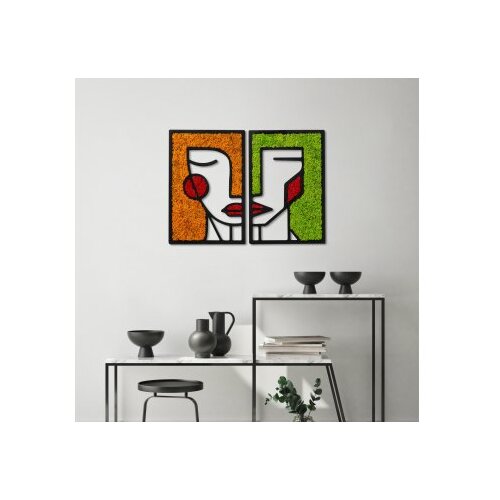 WALLXPERT Zidna dekoracija Mahovina - Prijatelji, 48 x 32 cm, Svijetlo zelena Cijene