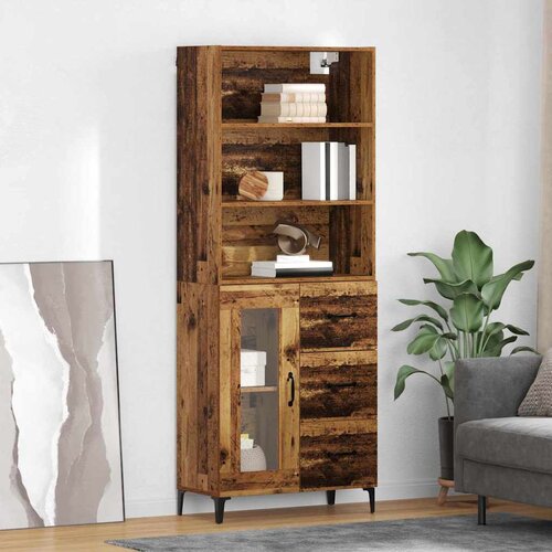  Highboard Staro drvo 69,5 x 34 x 180 cm Konstruirano drvo Slike