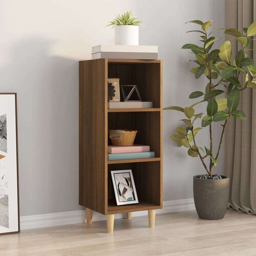  Komoda rjavi hrast 34,5x32,5x90 cm konstruiran les, (20654774) Slike