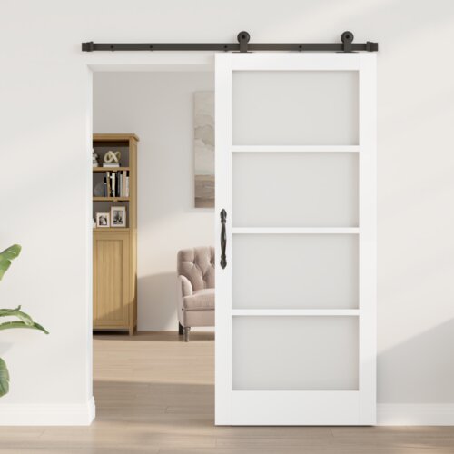 vidaXL klizna vrata s setom hardvera 'ORKDAL'bela 86x198.5 cm Cene