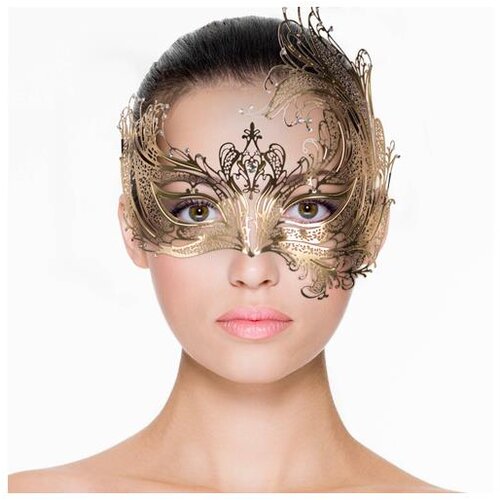 EasyToys - Fetish Collection Kovinska maska Asymmetrical, zlata Slike