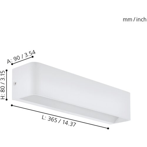 Eglo Sania 4 zidna/1, led, 12w, 1400lm, bela Slike