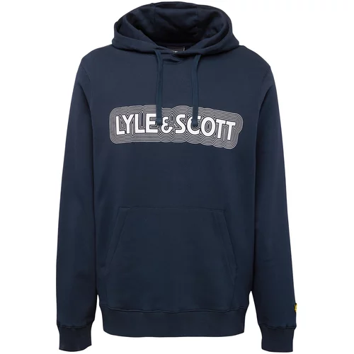Lyle & Scott Sweater majica mornarsko plava / žuta / crna / bijela