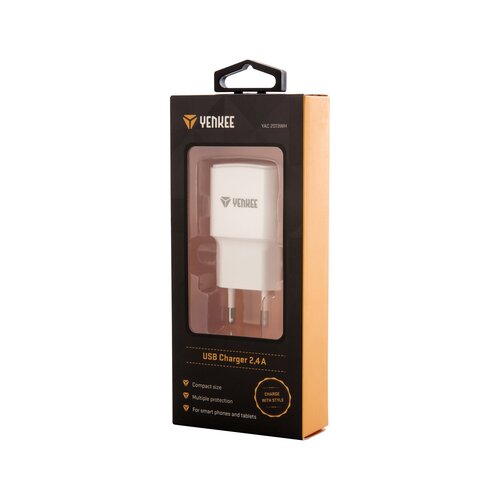Yenkee YAC 2013WH mrežni USB punjač 2,4A Slike