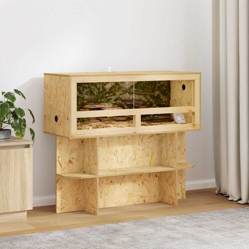 vidaXL Osnova za terarij s polico Rjava 100 x 40 x 50 cm OSB Cene