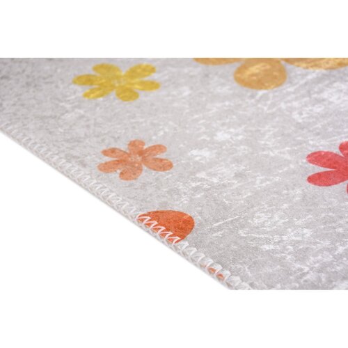 Vitaus Oranžna/slonoko&amp;scaron;čena pralna otro&amp;scaron;ka preproga 80x150 cm Fall Flowers &amp;ndash; Slike