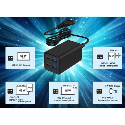 Gembird TA-UC-2A2C-PD65-01-BK Slike