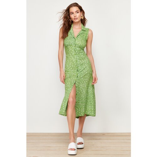 Trendyol Green Woven Woven Midi Dress Slike