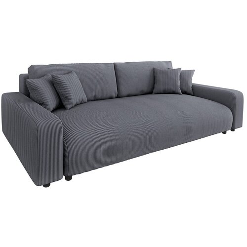 Ropez Tamno siva sklopiva/s prostorom za odlaganje sofa od samta 234 cm Sara &amp;ndash; Slike