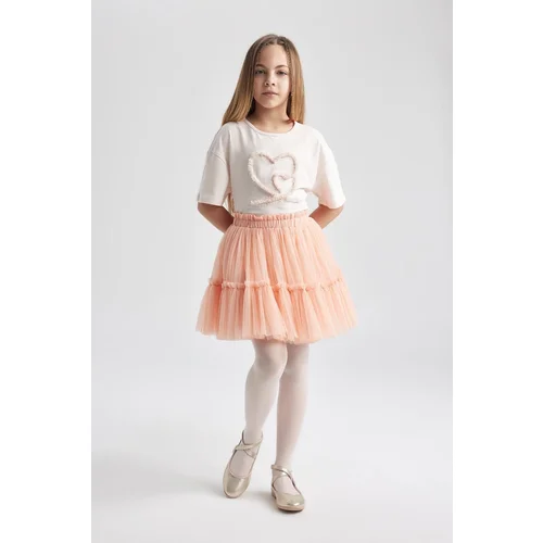 Defacto Girl's Stretch Waisted Tulle Skirt