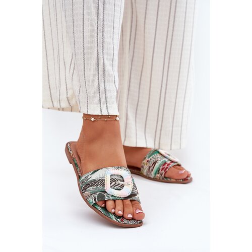 Boto Flat Ladies Sandals With Decorative Buckle Multicolor Clariola Cijene