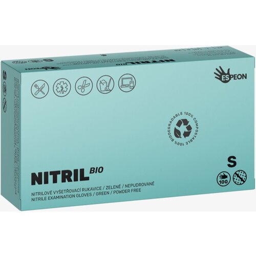 Espeon Nitril BIO Green nitrilne rukavice bez pudera veličina S 2x50 kom Cijene