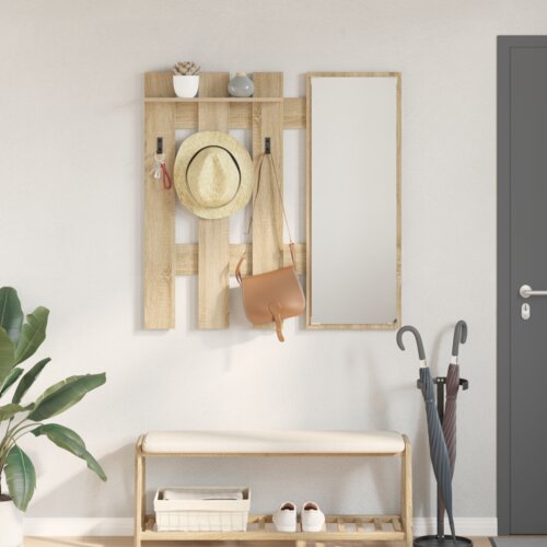 VidaXL Vje&amp;scaron;alica za kapute na zidu sonoma hrast 100 x 10 x 100 cm Slike
