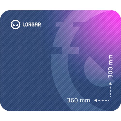 Lorgar Main 133, Gaming mouse pad, High-speed surface, Purple anti-slip rubber base, size: 360mm x 300mm x 3mm, weight 0.2kg Cijene