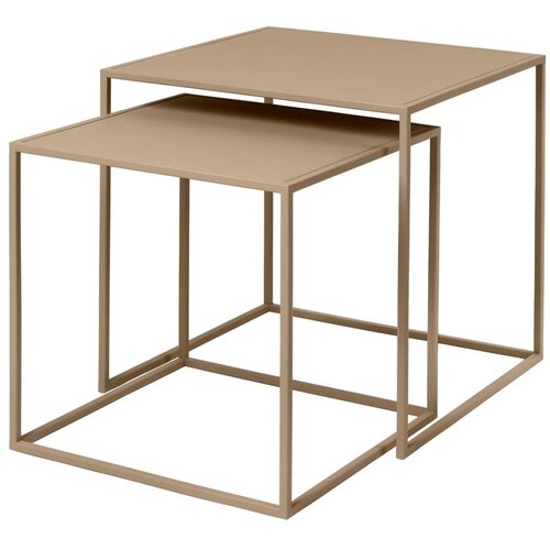 Blomus Bež metalni stolići za kavu u setu 2 kom 40x40 cm Fera – Cijene