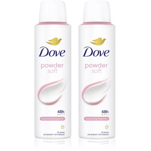 Dove Powder Soft ekonomično pakiranje 2x150 ml Slike