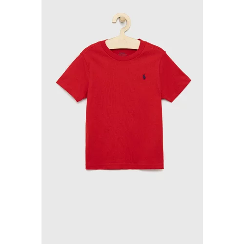 Polo Ralph Lauren Dječja pamučna majica kratkih rukava boja: crvena, jednobojni model