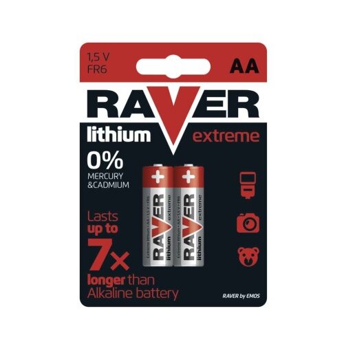  Baterija RAVER litijska FR6 AA 2 blister 2/1 Cene
