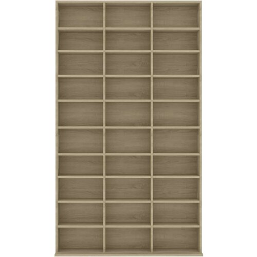 Cd ormarić za CD-ove boja hrasta 102x16x177,5 cm konstruirano drvo Slike