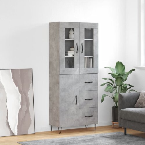  Visoka komoda siva betona 69,5x34x180 cm od konstruiranog drva Cijene