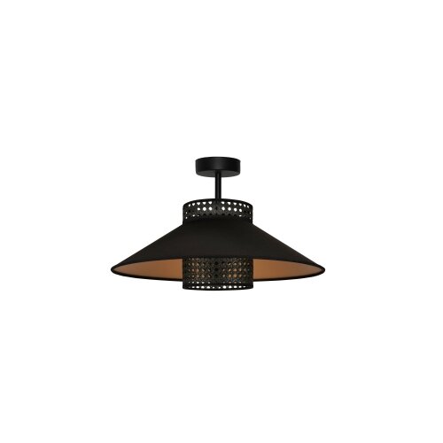  Duolla - Plafonski luster RIO RATTAN 1xE27/15W/230V prečnik 45 cm crna/zlatna Slike
