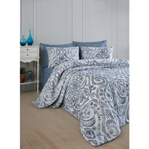 Lessentiel Maison set posteljina loop, 160x230 cm, plavi Cene
