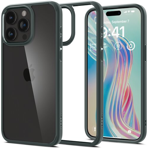 Spigen Ovitek Ultra Hybrid za iPhone 15 Pro Max, temno zelen, (21521894) Slike